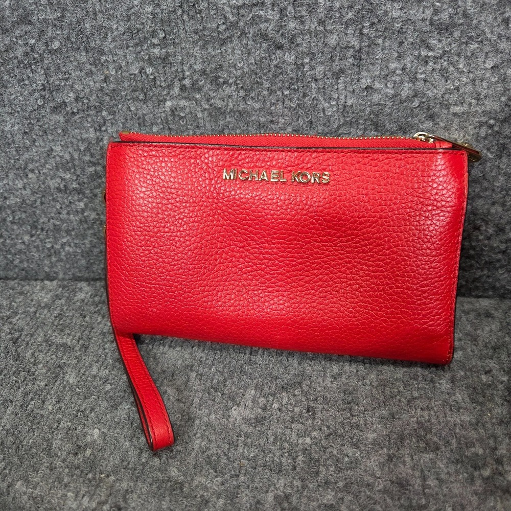 Michael Kors Riley Backpack Pebble Leather Dark‎ Sangria & Wallet Retail $498 - Picture 2 of 16